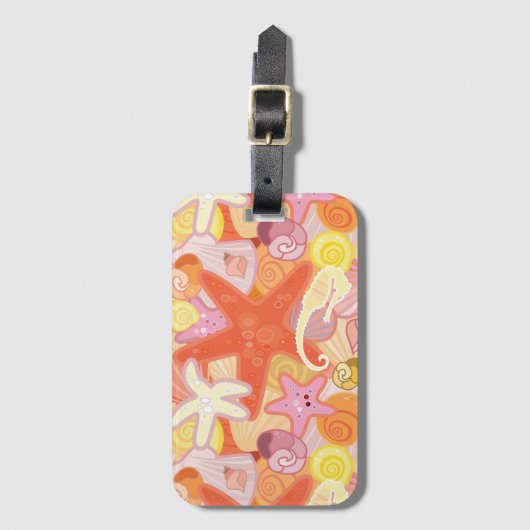 Pastel Zee Creatinepatroon Bagagelabel (Voorkant (verticaal))