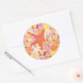 Pastel Zee Creatinepatroon Ronde Sticker (Envelop)