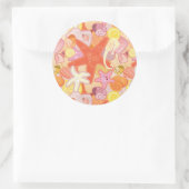 Pastel Zee Creatinepatroon Ronde Sticker (Tas)