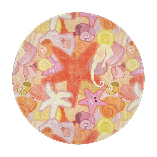 Pastel Zee Creatinepatroon Snijplank (Voorkant)