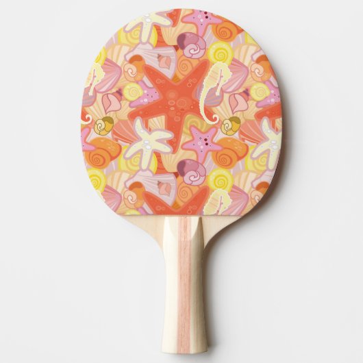 Pastel Zee Creatinepatroon Tafeltennisbatje (Voorkant)
