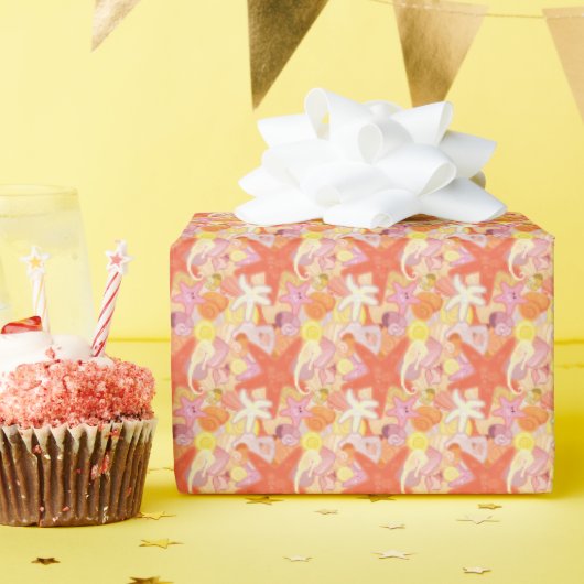 Pastel Zee Creatures Cadeaupapier (Verjaardagsfeest)