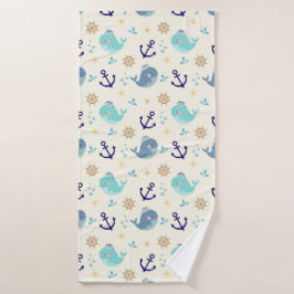 Pastel Zee Creatures – Ocean Towel Design Badhanddoek