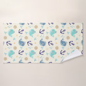 Pastel Zee Creatures – Ocean Towel Design Badhanddoek (Badhanddoek)