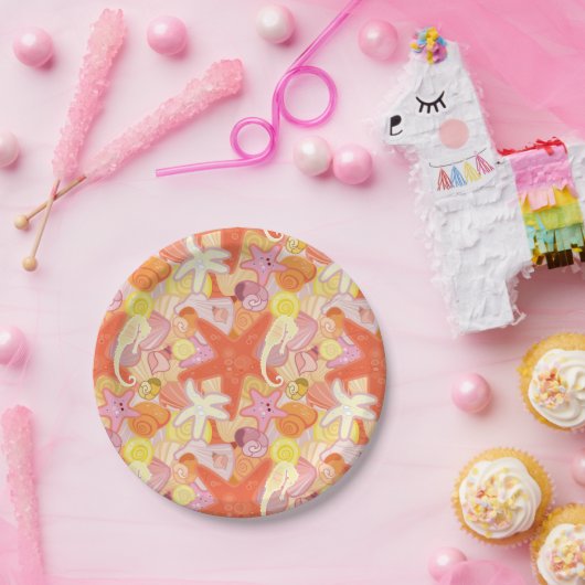 Pastel Zee Creatures Papieren Bordje (Feest)