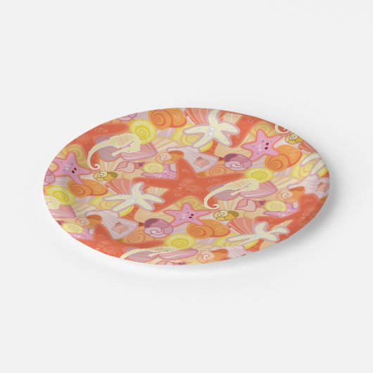 Pastel Zee Creatures Papieren Bordje (Gekanteld)