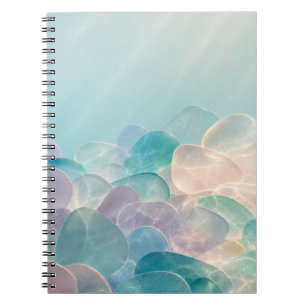 Pastel Zee Glas Aqua Kust Esthetiek Spiraal Niet Notitieboek