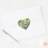 Pastel Zee Glazen Hart in Roze Sticker (Envelop)