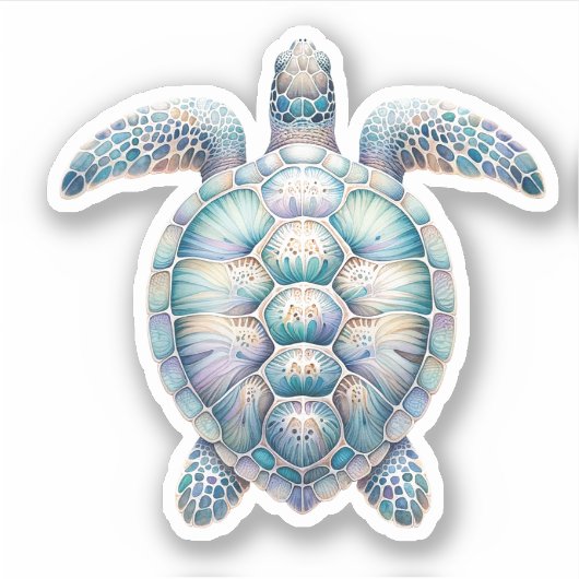 Pastel Zee Schildpad Stickers (Voorkant)