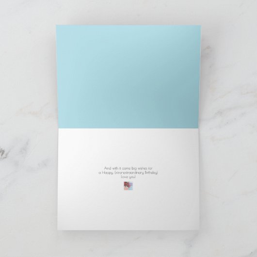 Pastel Zee & Zeilboot Ayeeee! Birthday Kaart (Binnen)