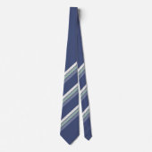 Pastel zeeglazen groen viooltje witte strepen op b stropdas (Voorkant)