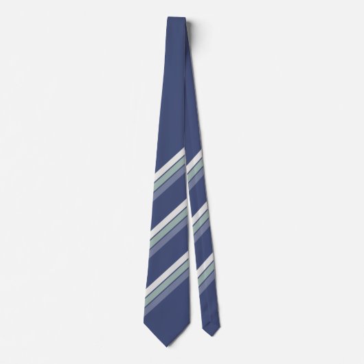 Pastel zeeglazen groen viooltje witte strepen op b stropdas (Voorkant)