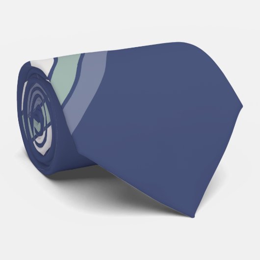 Pastel zeeglazen groen viooltje witte strepen op b stropdas (Opgerold)