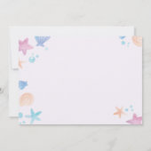 Pastel Zeemeermin 1e Verjaardag uitnodiging (Achterkant)