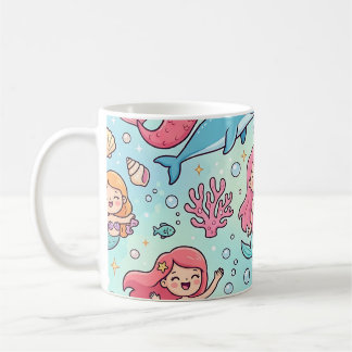 Pastel Zeemeermin Dolfijn Cute Mok