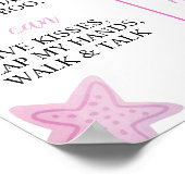 Pastel Zeemeermin Meisje 1e Verjaardag Mijlpaal Te Poster (Hoek)