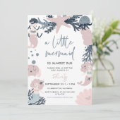 Pastel Zeemeermin Onder het Zee Baby shower Kaart (Staand voorkant)