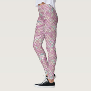 Pastel Zeemeermin patroonzachte kleur Regenboog Le Leggings