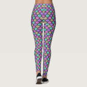 Pastel Zeemeermin Schubben Leggings (Achterkant)