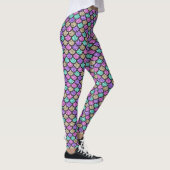 Pastel Zeemeermin Schubben Leggings (Rechts)