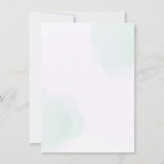 Pastel Zeemeermin Staart Verjaardag Uitnodiging (Achterkant)