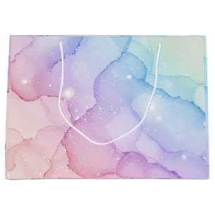 Pastel Zeemeermin Stardust Waterverf Abstract Groot Cadeauzakje