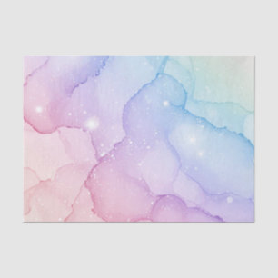 Pastel Zeemeermin Stardust Waterverf Abstract Tissuepapier