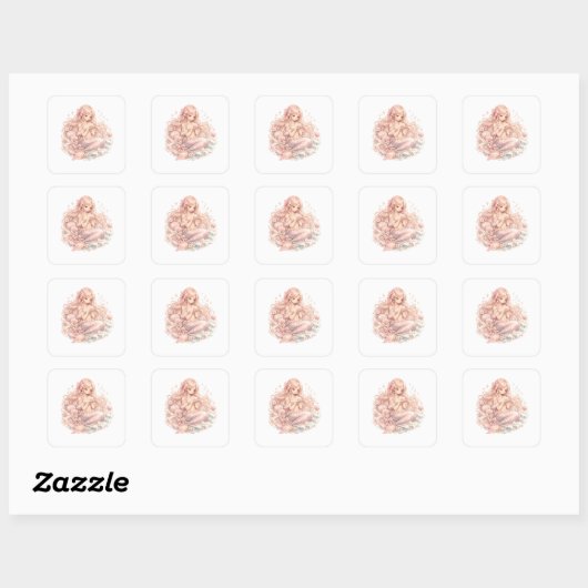 Pastel Zeemeermin Sticker (Vel)