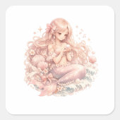 Pastel Zeemeermin Sticker (Voorkant)
