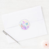 Pastel zeemeermin verjaardagsfeest Dank u Stickers (Envelop)
