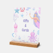 Pastel Zeemeermin & Zee Vrienden Meisje Geschenken Acryl Bord (Hoek)