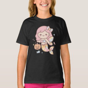 Pastel Zeemeerminween Kinder T-Shirt Schattig Ka