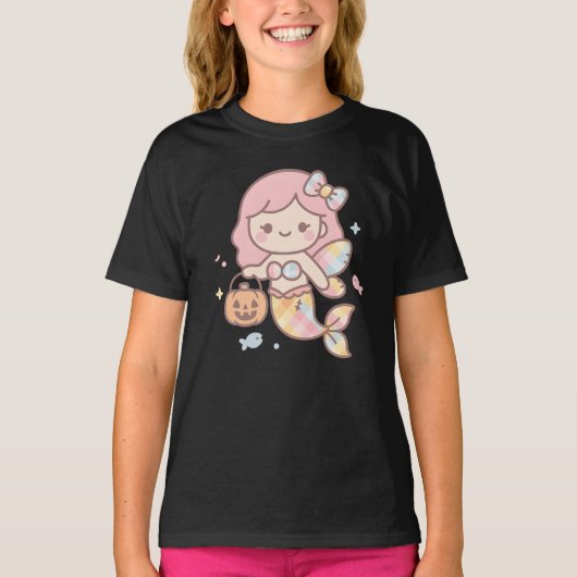 Pastel Zeemeerminween Kinder T-Shirt | Schattig Ka (Voorkant)