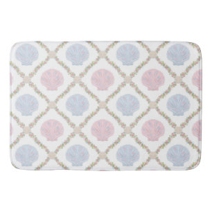 Pastel Zeeschelp Kust Strand Lattice Patroon Badmat