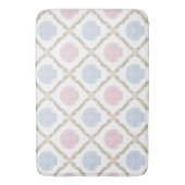 Pastel Zeeschelp Kust Strand Lattice Patroon Badmat (Voorkant Verticaal)