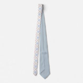 Pastel Zeeschelp Kust Strand Lattice Patroon Stropdas (Achterkant)