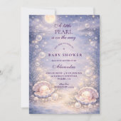 Pastel Zeeschelp Parel Baby Shower Kaart (Voorkant)