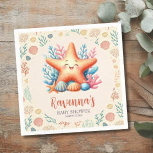Pastel Zeester Babyshower Persoonlijk Servet