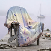 Pastel Zeilboot Kust Droomlandschap Deken