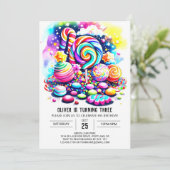 Pastel Zoete Chocolade Printable Verjaardag Kaart (Staand voorkant)