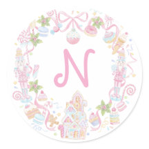 Pastel Zoete Kerst Traktaties Monogram Wapen