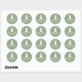 Pastel Zoete Paashaas Ronde Sticker (Vel)