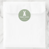 Pastel Zoete Paashaas Ronde Sticker (Tas)