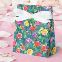 Pastel zoete rozentuin watercolorpatroon