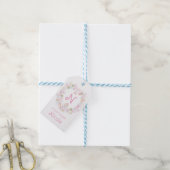 Pastel Zoete Vakantie Traktaties Monogram Wapen Cadeaulabel (Met Touw)