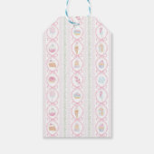 Pastel Zoete Vakantie Traktaties Monogram Wapen Cadeaulabel (Achterkant)