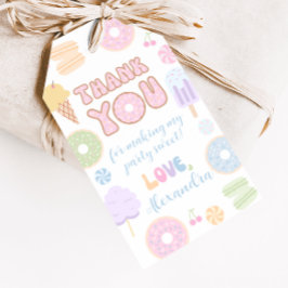 Pastel Zoete Verjaardagsfeest Favor Tags Cadeaulabel