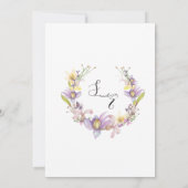 Pastel zomer bloemenbruiloft kaart (Achterkant)
