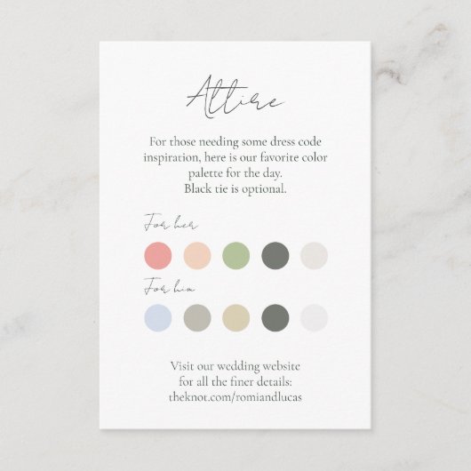 Pastel Zomer Dot Bruiloft Kleding Enclosure Kaart (Voorkant)