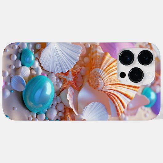 PASTEL ZOMER SCHELPEN OP HET STRAND Case-Mate iPhone CASE (Achterkant (horizontaal))